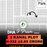 Near To Park 1 Kanal Plot Available For Sale In DHA Lahore Phase 9 Prism