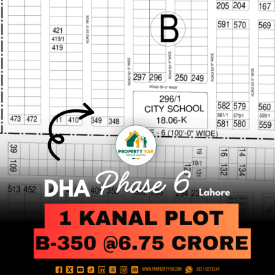 1 Kanal Next To Corner Plot Available For Sale In DHA Lahore Phase 6
