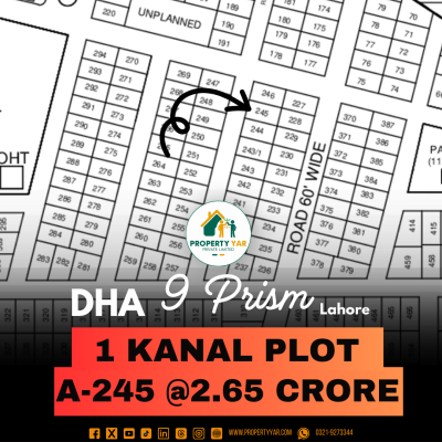 Next To Corner Prime Location Plot For Sale In DHA Lahore Phase 9 Prism
