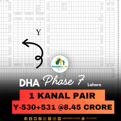 Reasonable Price 1 Kanal Pair Plots Available For Sale In DHA Lahore Phase 7 Block Y