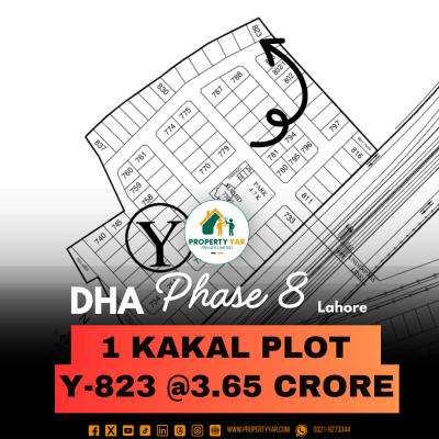 Corner Reasonable Price 1 Kanal Plot Y-823 Available For Sale In DHA Lahore Phase 8