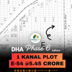 Ideal Location 1 Kanal Plot For Sale In DHA Lahore Phase 6 Block E