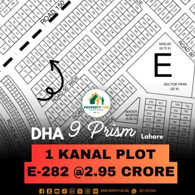 Investor Rate 1 Kanal Plot E-282 Available For Sale In DHA Lahore Phase 9 Prism