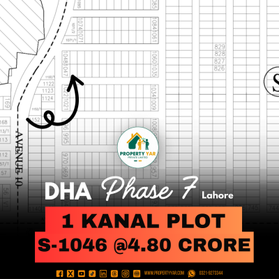 Investor Rate 1 Kanal Plot For Sale In DHA Lahore Phase 7 Block S