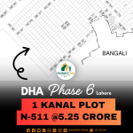 Ideal Location 1 Kanal Plot For Sale In DHA Lahore Phase 6 Block N