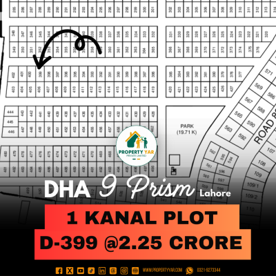 Prime Location 1 Kanal Plot For Sale In DHA Lahore Phase 9 Prism