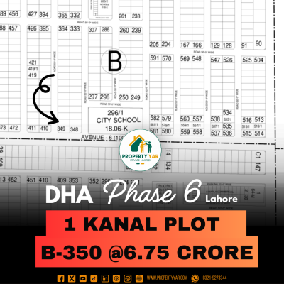 Next To Corner On 50 Feet Wide Road 1 Kanal Plot For Sale In DHA Lahore