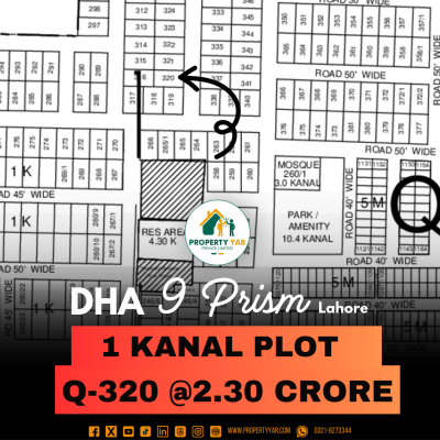 Lowest Price 1 Kanal Prime Location Plot For Sale In DHA Lahore
