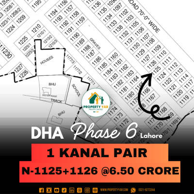 1 Kanal Pair Plots On 50 Feet Road Available For Sale In DHA Lahore Phase 6