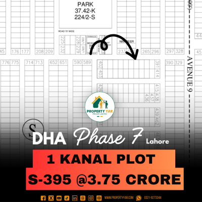 Block S DHA Lahore Phase 7 Ideal Location 1 Kanal Plot For Sale