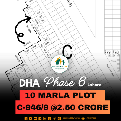 10 Marla Prime Location Plot For Sale In DHA Lahore Phase 6