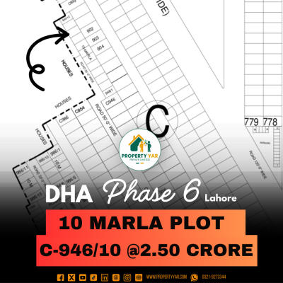 C-946/10 Investor Rate 10 Marla Plot For Sale In DHA Lahore