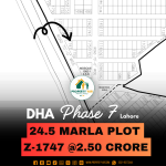 Corner Top Location 24.5 Marla Plot For Sale In DHA Lahore Phase 7