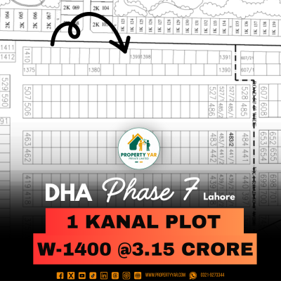 W-1400 Best Price 1 Kanal Plot For Sale In DHA Lahore Phase 7