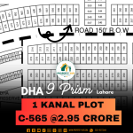 Next To Corner On 150 Feet Wide Road 1 Kanal Plot For Sale In DHA Lahore Phase 9 Prism Block C