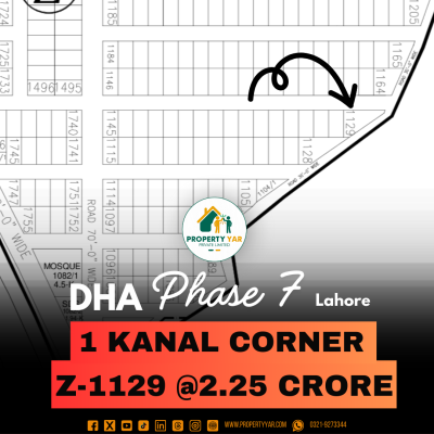 Corner Lowest Price Plot Available For Sale In DHA Lahore Phase 7 Block Z