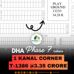 Corner And Facing Park 1 Kanal Plot For Sale In DHA Lahore Phase 7 Block T