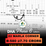 Corner Affordable Price 22 Marla Plot On 100 Feet Road For Sale In DHA Lahore Phase 6