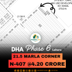 Corner 21.5 Marla Top Location Plot Available For Sale In DHA Lahore Phase 6 Block N