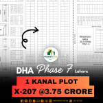 Investor Rate 1 Kanal Plot Available For Sale In DHA Lahore Phase 7 Block X