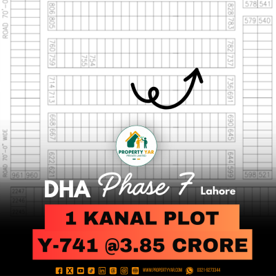 Direct Deal 1 Kanal Plot For Sale In DHA Lahore Phase 7 Block Y