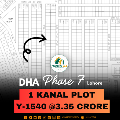 Excellent Location 1 Kanal Plot For Sale In DHA Lahore Phase 7