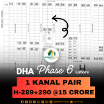 1 Kanal Pair Plots Available For Sale In DHA Lahore Phase 6