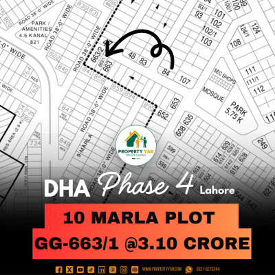Corner 10 Marla investor Rate Plot Available For Sale In DHA Lahore Phase 4