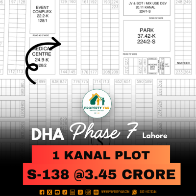 S-138 Top Location Plot For Sale In DHA Lahore Phase 7