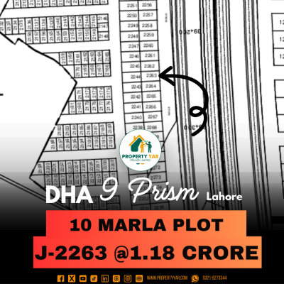 Top Location 10 Marla Plot Available For Sale In DHA Lahore Phase 9 Prism