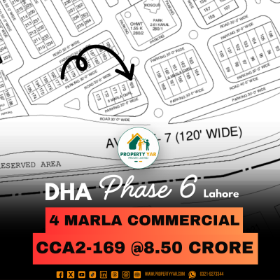 Corner 4 Marla Commercial Plot Facing Ring Road Available For Sale In DHA Lahore Phase 6