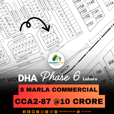 Low Price 8 Marla Commercial Plot Available For Sale In DHA Lahore Phase 6