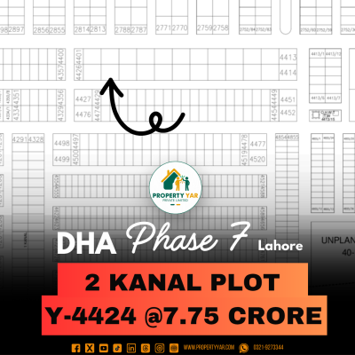 Ideal Location 2 Kanal Plot For Sale In DHA Lahore Phase 7