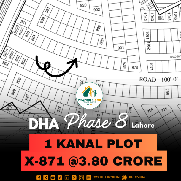 Cheapest Price 1 Kanal Plot Available For Sale In DHA Lahore Phase 8-1
