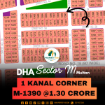 Corner Park Facing 1 Kanal Plot For Sale In DHA Multan