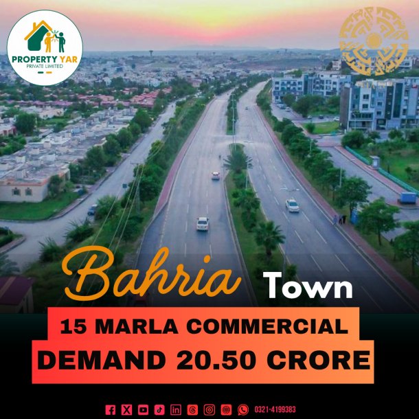 Civic Centre Phase 4 Best Location 15 Marla Commercial Plot For Sale In Bahria Town Rawalpindi-1