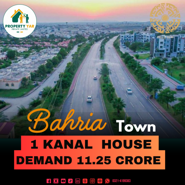 Near To Park 1 Kanal Spanish Design House Available For Sale In Bahria Town Rawalpindi-1