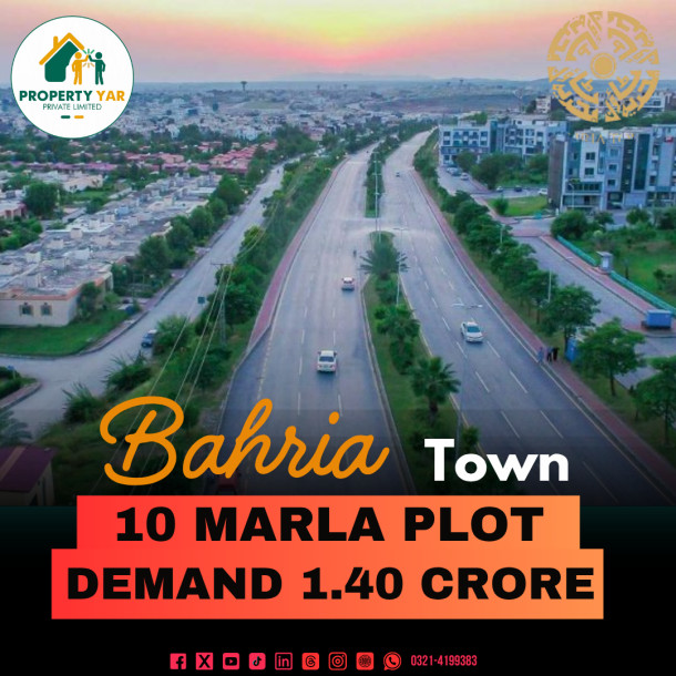 Corner 10 Marla Plot face Back Open For Sale Bahria Town Rawalpindi-1