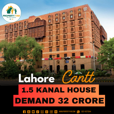 Brand New 1.5 Kanal House for Sale in Lahore Cantt
