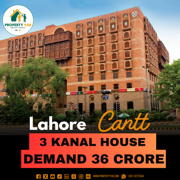 3 Kanal Old House Three Side Open Available for Sale Near Shami Road Lahore Cantt-1