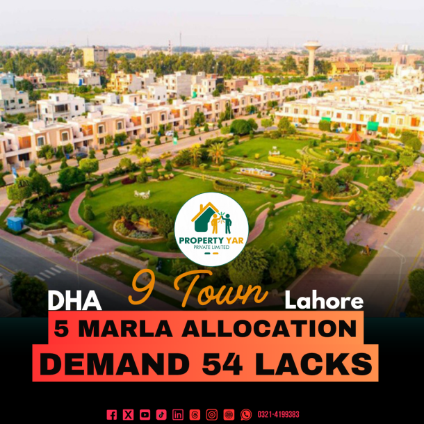 5 Marla Allocation File Available For Sale In DHA Lahore Phase 9 Town-1