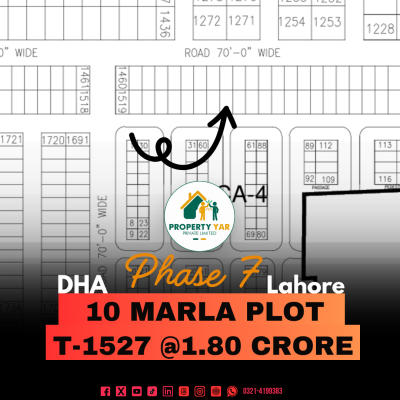 Affordable Price 10 Marla Plot Is Available For Sale In DHA Lahore Phase 7