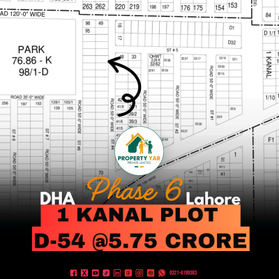 Affordable 1 Kanal Residential Plot Is Available For Sale In DHA Lahore Phase 6