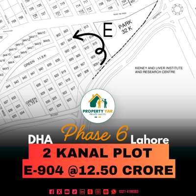 Direct Deal 2 Kanal Plot Available For Sale In DHA Lahore Phase 6