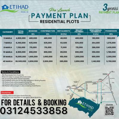 2 Kanal Plots Available For Sale In Etihad Town Phase 3 Lahore