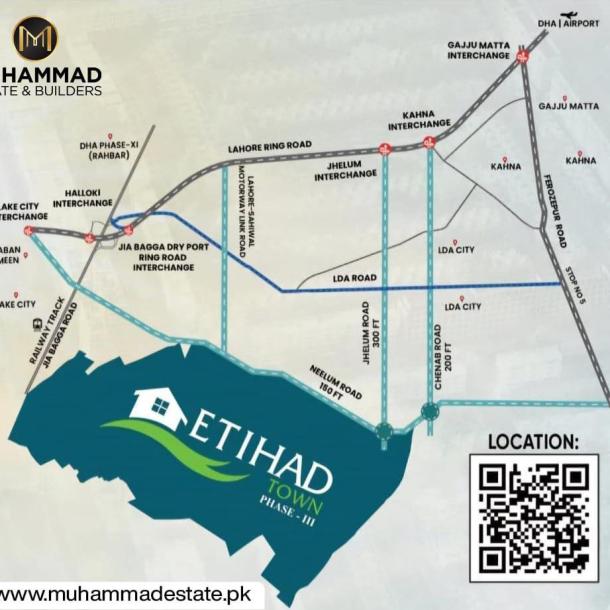 Top Location 1 Kanal Plots Available For Sale In Etihad Town Phase 3 Lahore-2