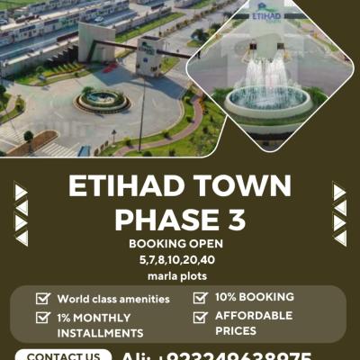Top Location 1 Kanal Plots Available For Sale In Etihad Town Phase 3 Lahore