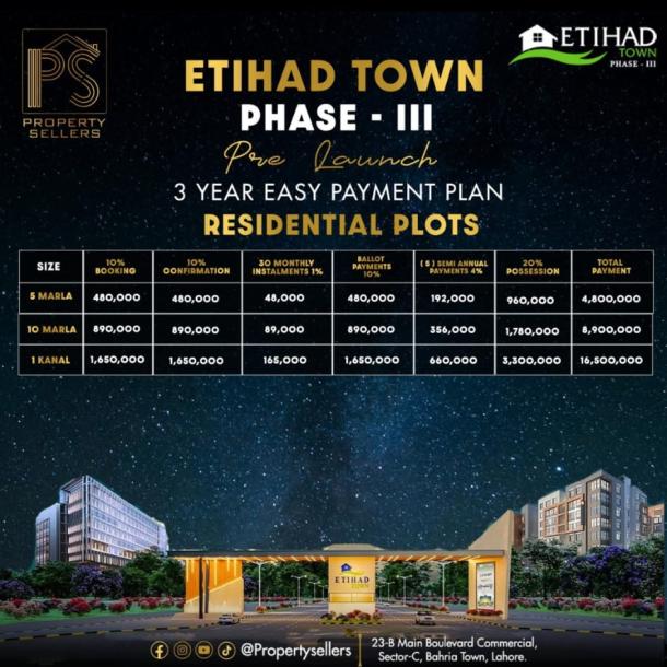 7 Marla Plots Available For Sale In Etihad Town Phase 3 Lahore-1