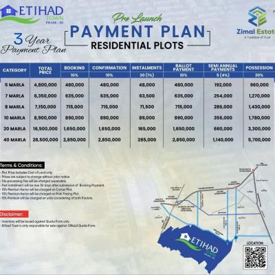 2 Kanal Plots Available For Sale In Etihad Town Phase 3 Lahore