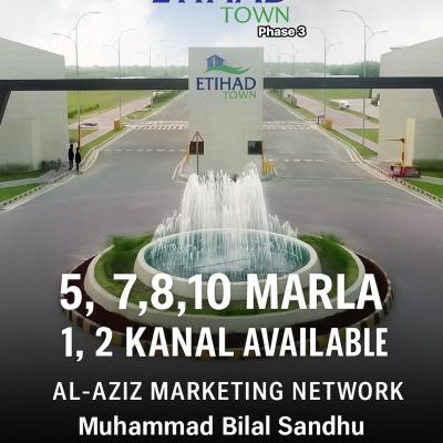 1 Kanal Plots Available For Sale In Etihad Town Phase 3 Lahore